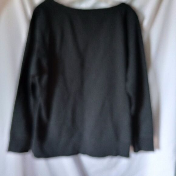 Vintage Lady Footlocker Black Sweatshirt Kangaroo Pocket Scoop Neck XXL Y2K - Picture 3 of 8